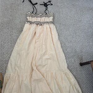 Zara Cream Dress with Black Detailing